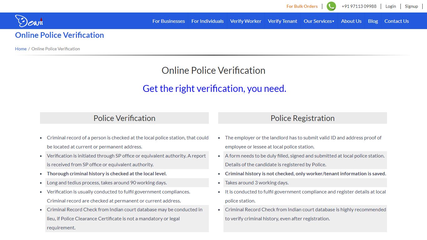 Online police verification services | Online Police registration ...