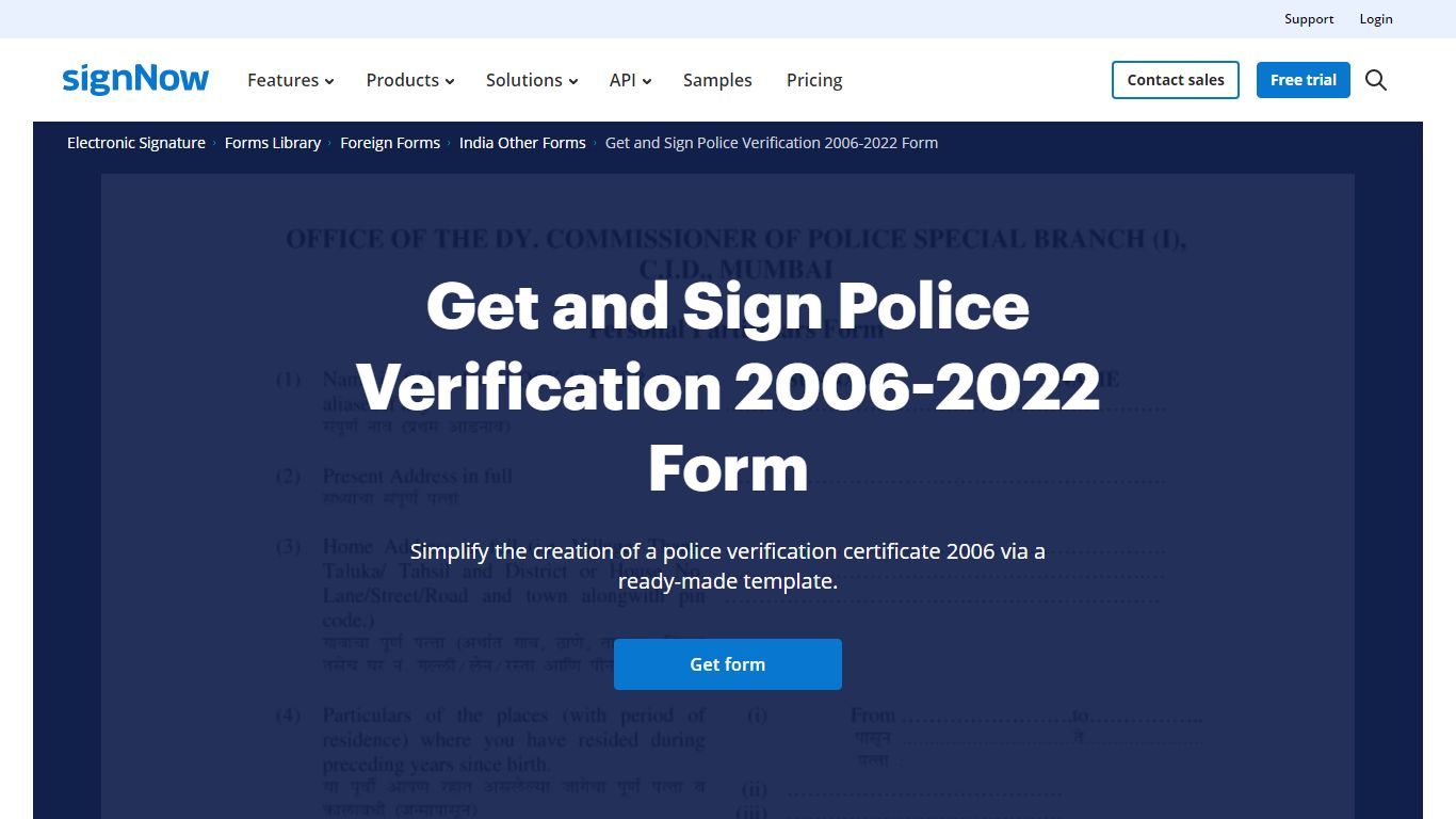Police Verification Certificate - Fill Out and Sign Printable PDF ...